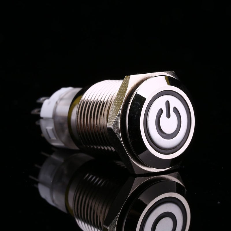 Metal 16mm Latching Push Power Button 12V 1NO 1NC For Car Accessories - Image 2